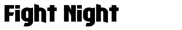 Fight Night font preview